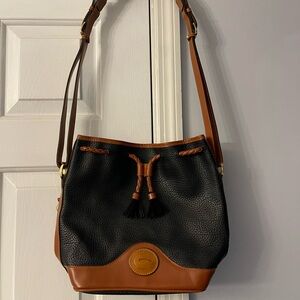 Dooney & Bourke Genuine Leather drawstring bucket bag